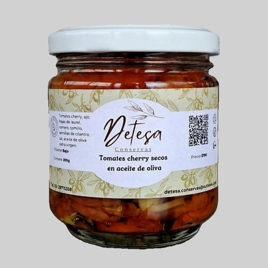 Tomates cherry secos en aceite de olvia