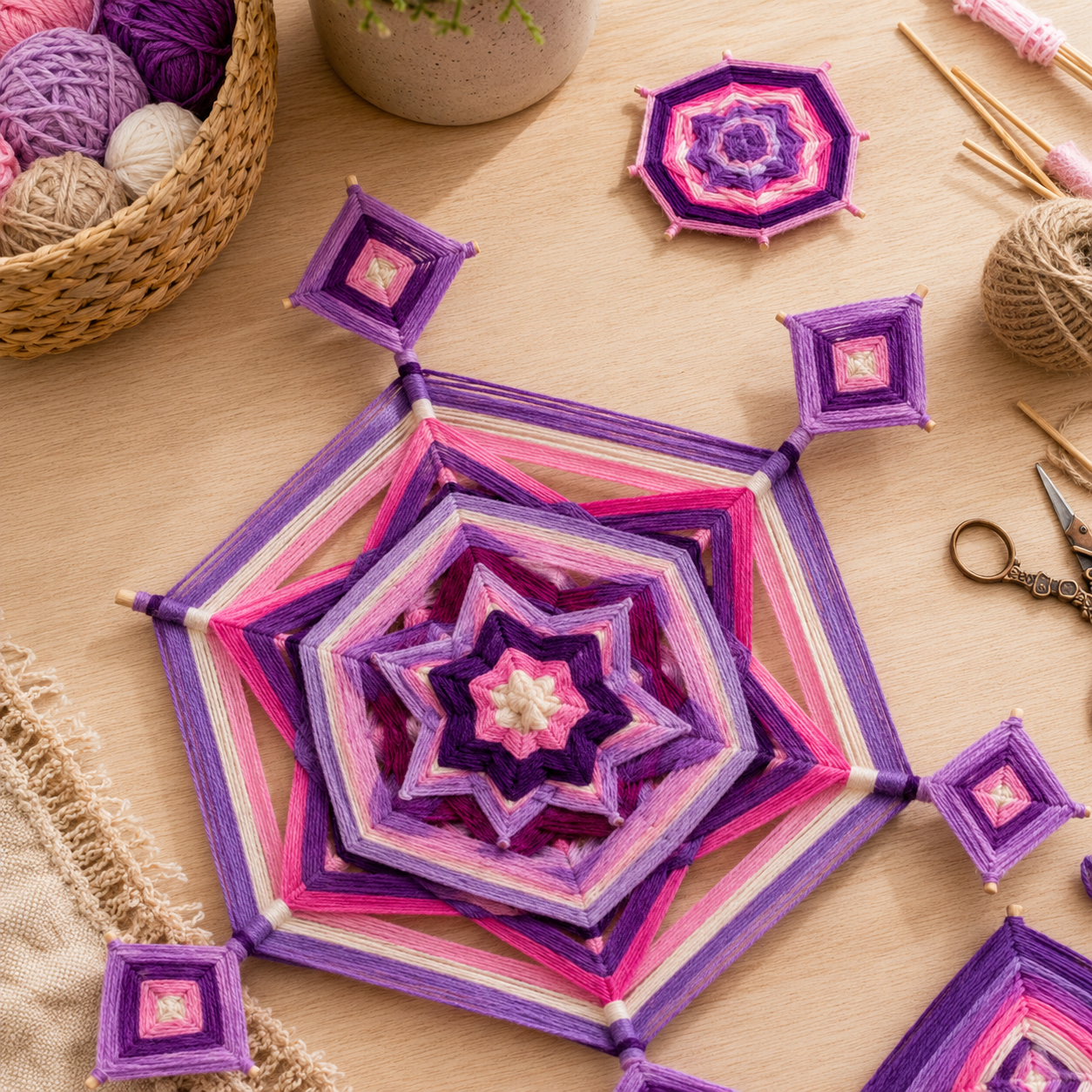 Mandalas Tejidos: Tradición y Geometría Sagrada