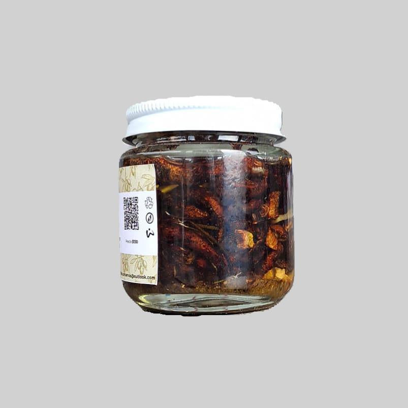 Chicharrón de chile güero en aceite de oliva