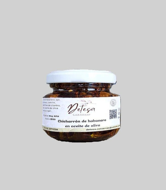 Chicharrón de habanero en aceite de oliva