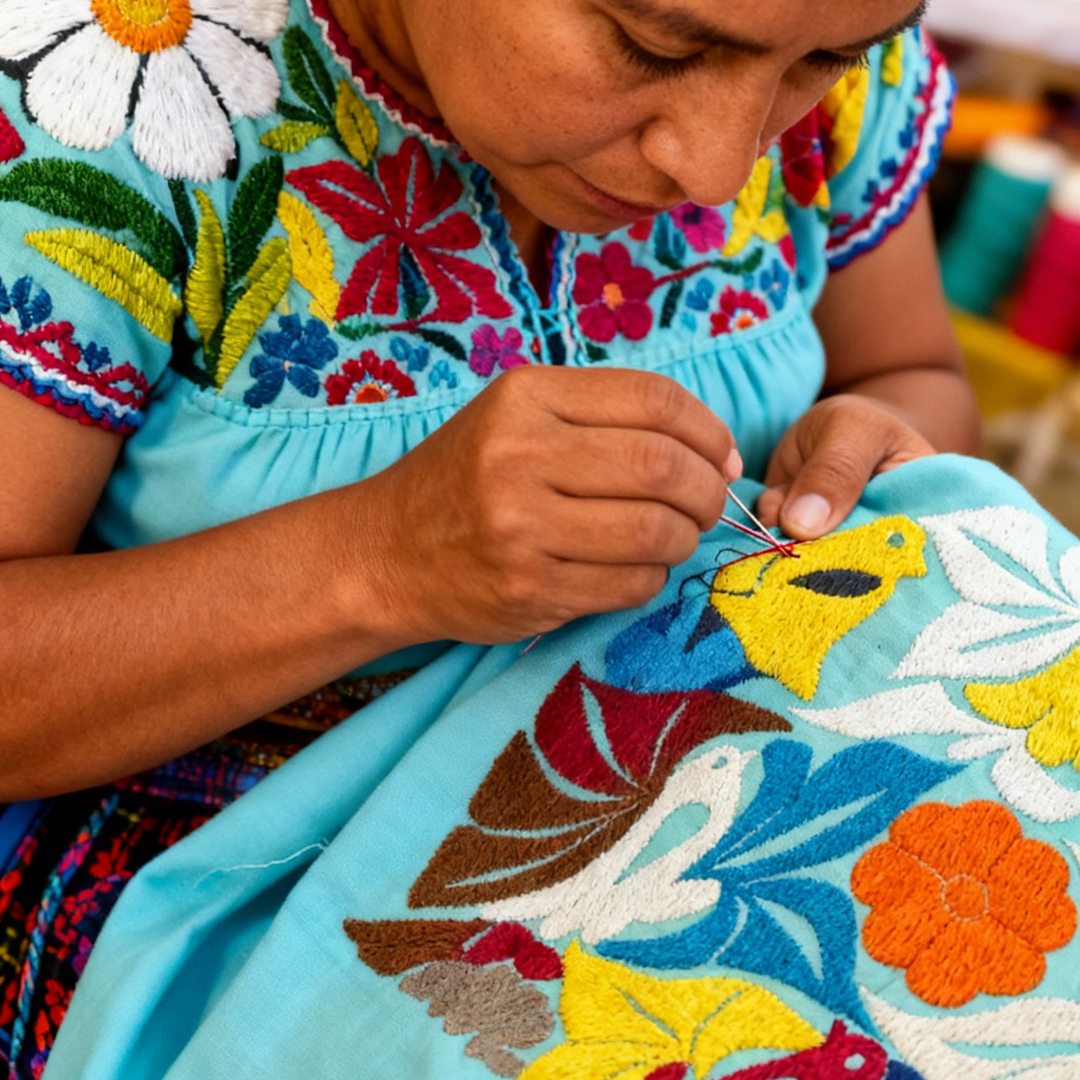 Tu blusa lista para bordar con diseño oaxaqueño